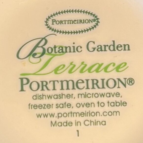 Vintage PORTMEIRION Botanic Garden TERRACE Fine China Cup / Mug ~ Wind Flowers - Picture 7 of 7